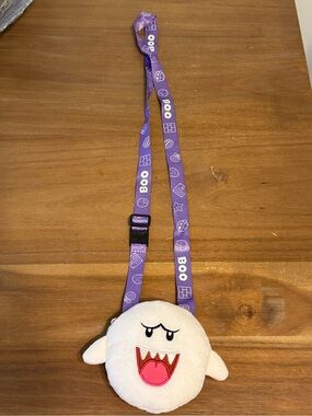 Purple Boo Ghost Plush Crossbody Bag for Kids